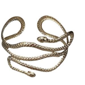 Gold Snake Cuff Bracelet